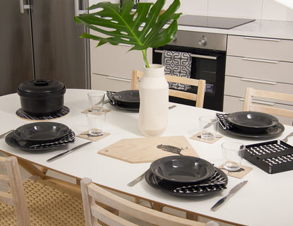 Lasinalunen Miiko Lintu koivuvaneri, melamiinipinta 10x10 cm