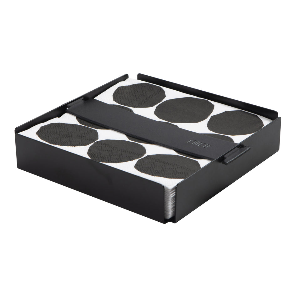 Valokuva tuotteesta Servettikoppa Miiko musta, kuuluu tuoteryhmään Sisustus kodin tarvikkeet.