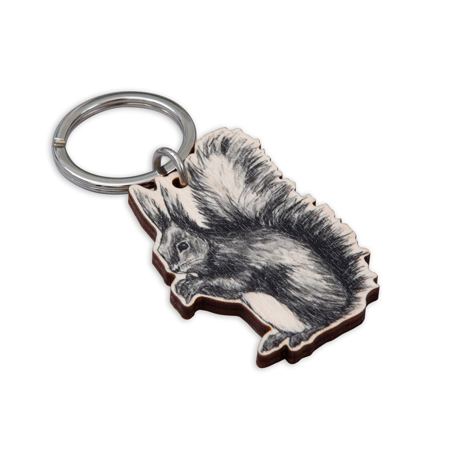 Valokuva tuotteesta Avaimenperä Miiko Orava koivuvaneria, kuuluu tuoteryhmään Asut asusteet.