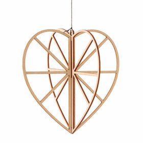 Sydän Valona puu 8 cm