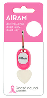 Vetskarivalo Led zip light Roosa nauha