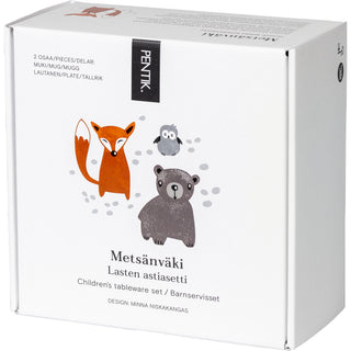 Lasten ateriasetti Pentik Metsänväki 2-osainen