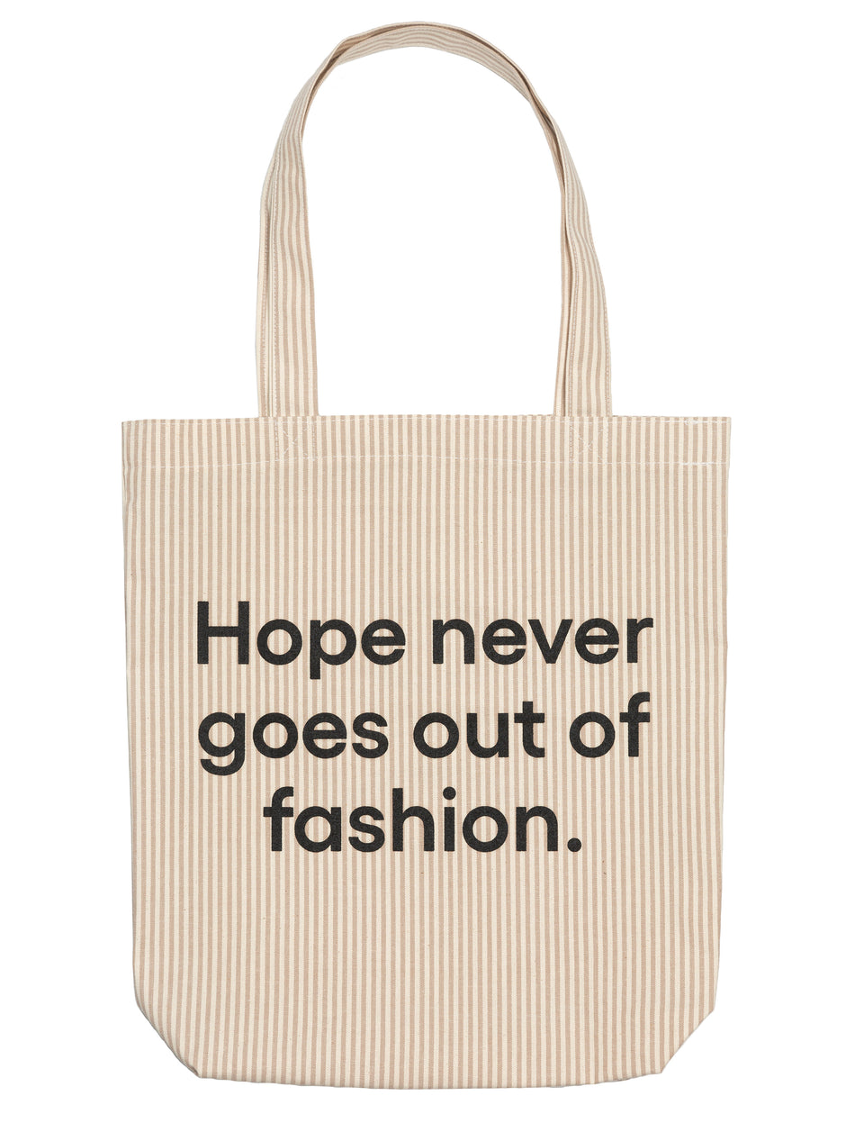 Valokuva tuotteesta Kangaskassi Globe Hope Valo Natural Raita, kuuluu tuoteryhmään Laukut kukkarot.