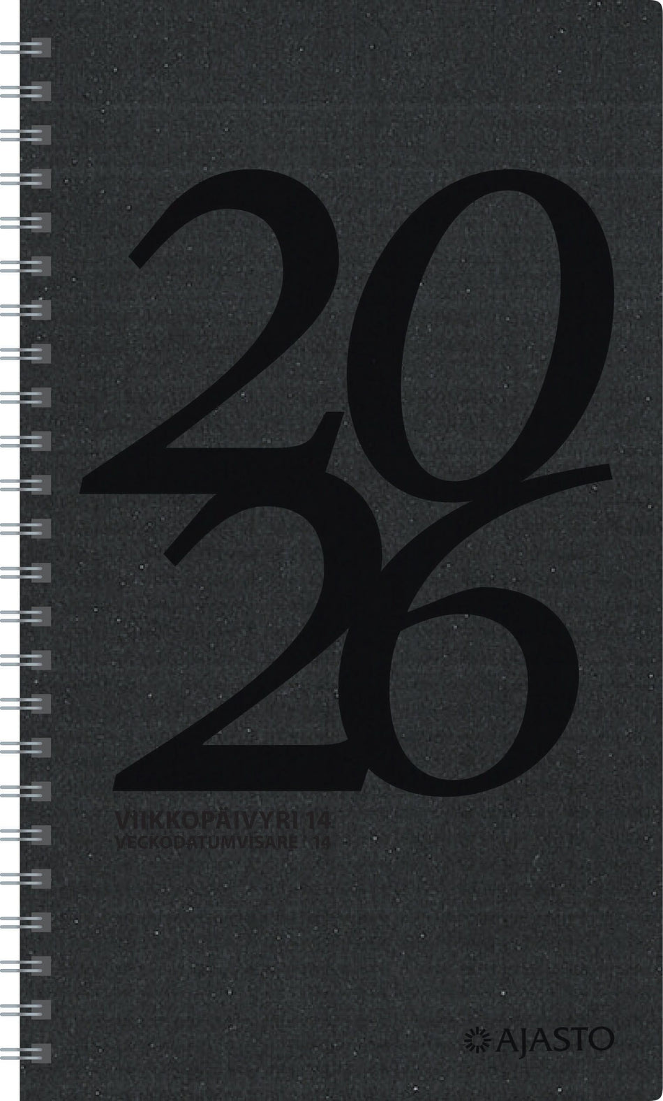 Valokuva tuotteesta Viikkopäivyri/Veckodatumvisare 14 Eko, musta 2026, kuuluu tuoteryhmään Tasku- ja pöytäkalenterit.