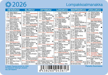 Lompakkoalmanakka 2026
