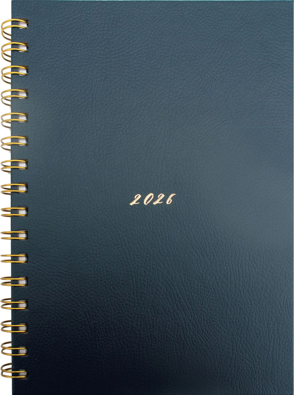 Valokuva tuotteesta Leatheret, sininen 2026, kuuluu tuoteryhmään Tasku- ja pöytäkalenterit.