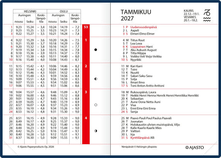 Ajastaika, tummansininen 2027