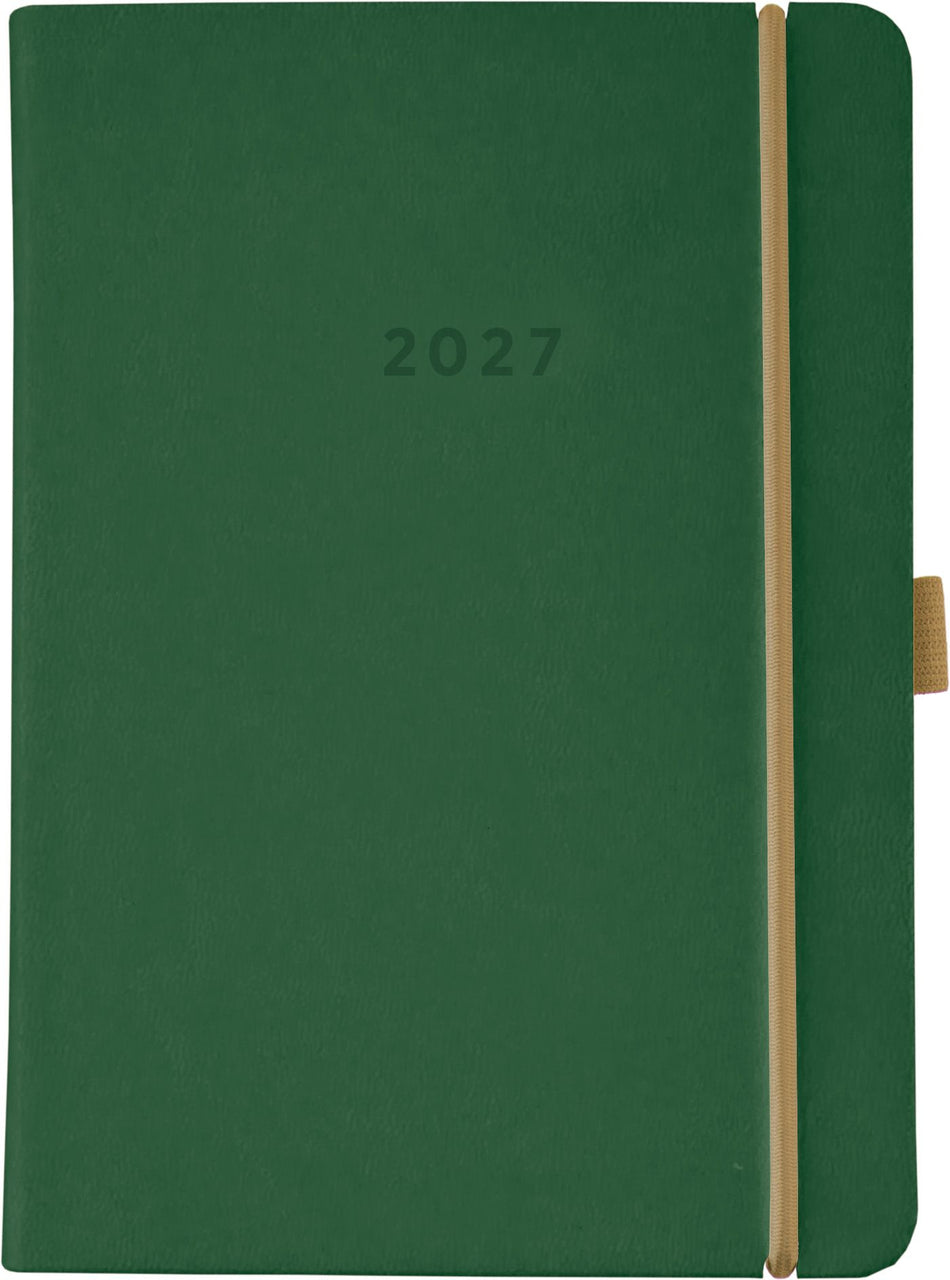 Valokuva tuotteesta Color A6, tummanvihreä 2027, kuuluu tuoteryhmään Tasku- ja pöytäkalenterit.