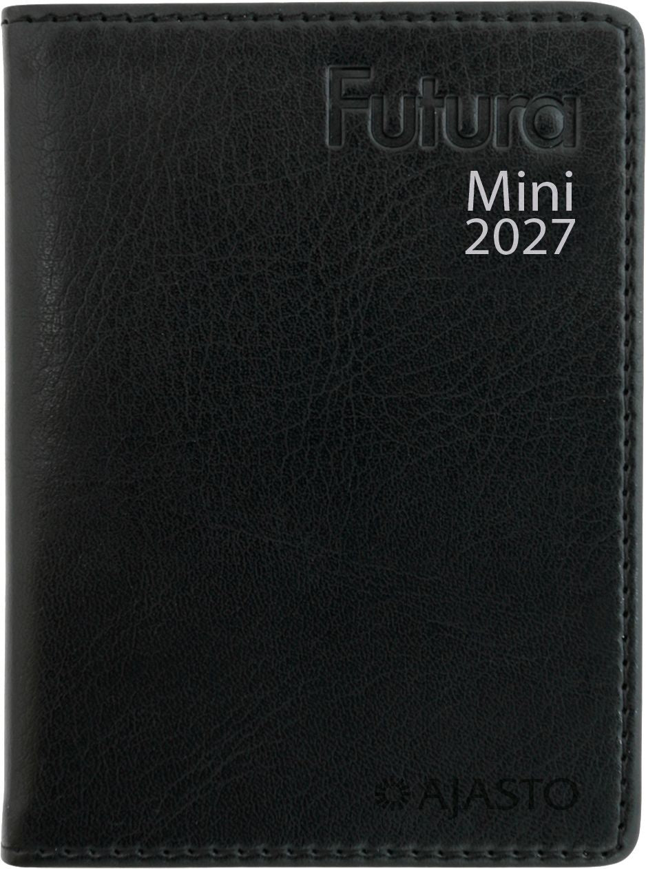 Valokuva tuotteesta Futura Mini, musta 2027, kuuluu tuoteryhmään Tasku- ja pöytäkalenterit.