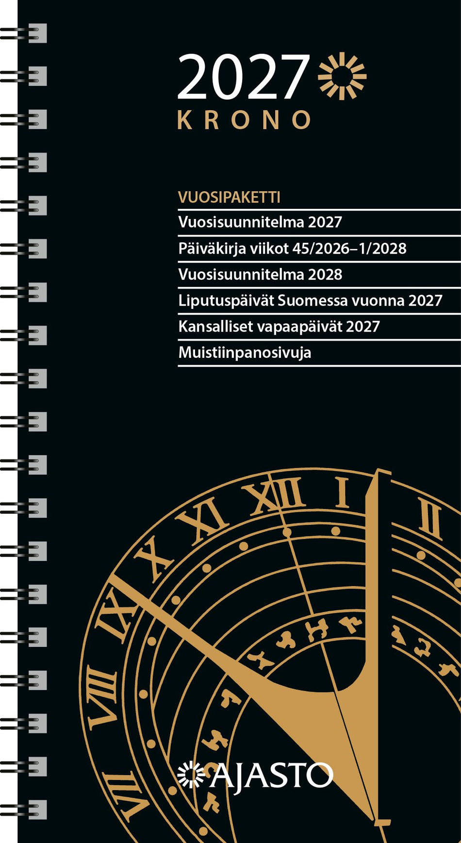 Valokuva tuotteesta Krono-vuosipaketti  2027, kuuluu tuoteryhmään Tasku- ja pöytäkalenterit.