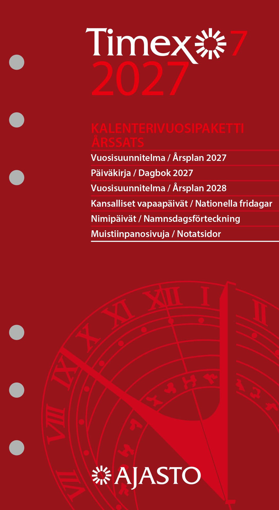 Valokuva tuotteesta Timex 7 -vuosipaketti 2027, kuuluu tuoteryhmään Tasku- ja pöytäkalenterit.