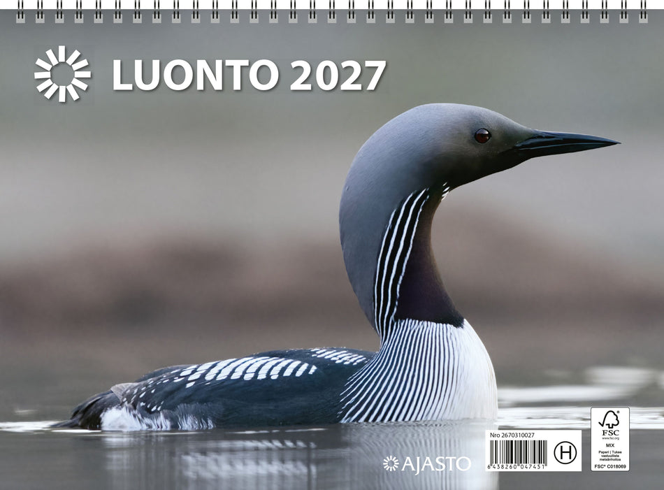 Valokuva tuotteesta Luonto  2027, kuuluu tuoteryhmään Seinäkalenterit.