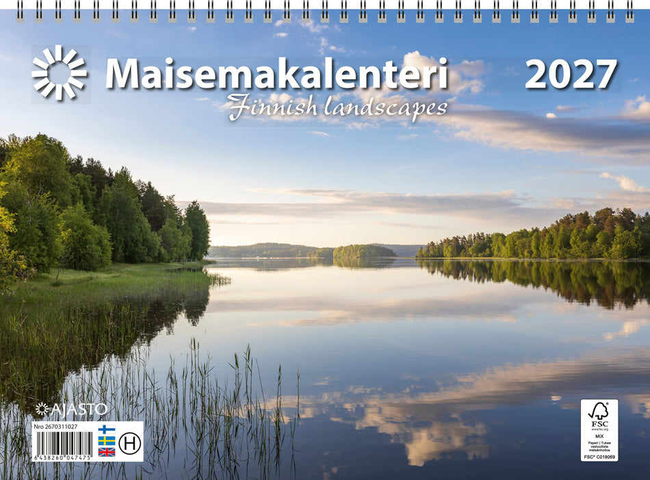 Valokuva tuotteesta Maisemakalenteri  2027, kuuluu tuoteryhmään Seinäkalenterit.