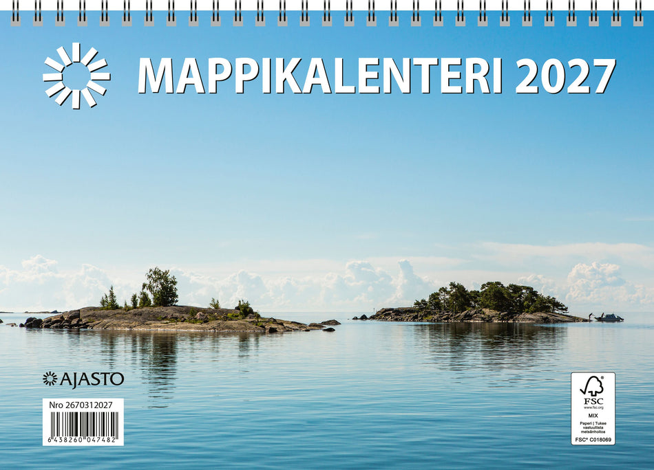 Valokuva tuotteesta Mappikalenteri  2027, kuuluu tuoteryhmään Seinäkalenterit.