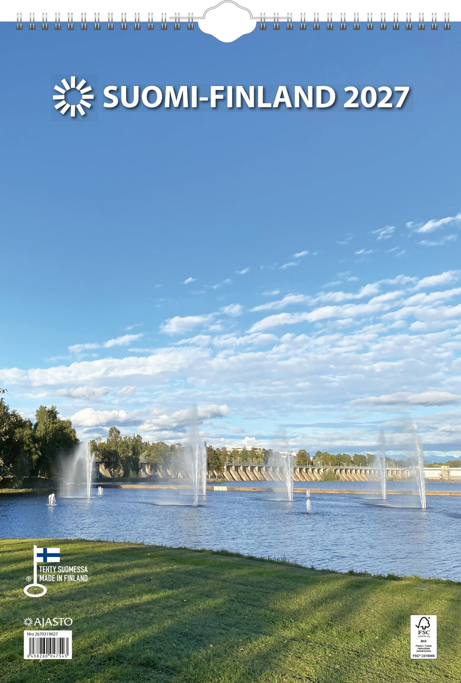 Valokuva tuotteesta Suomi A3 2027, kuuluu tuoteryhmään Seinäkalenterit.