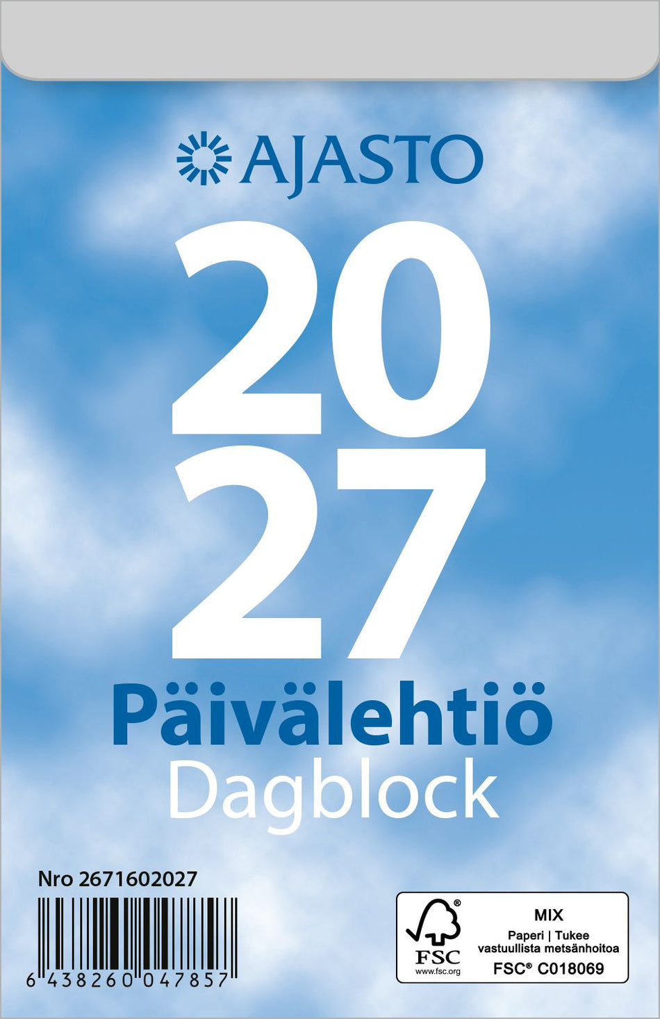 Valokuva tuotteesta Päivälehtiö/Dagblock  2027, kuuluu tuoteryhmään Seinäkalenterit.