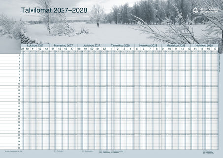 Quo Vadis -lomakalenteri 2027-2028