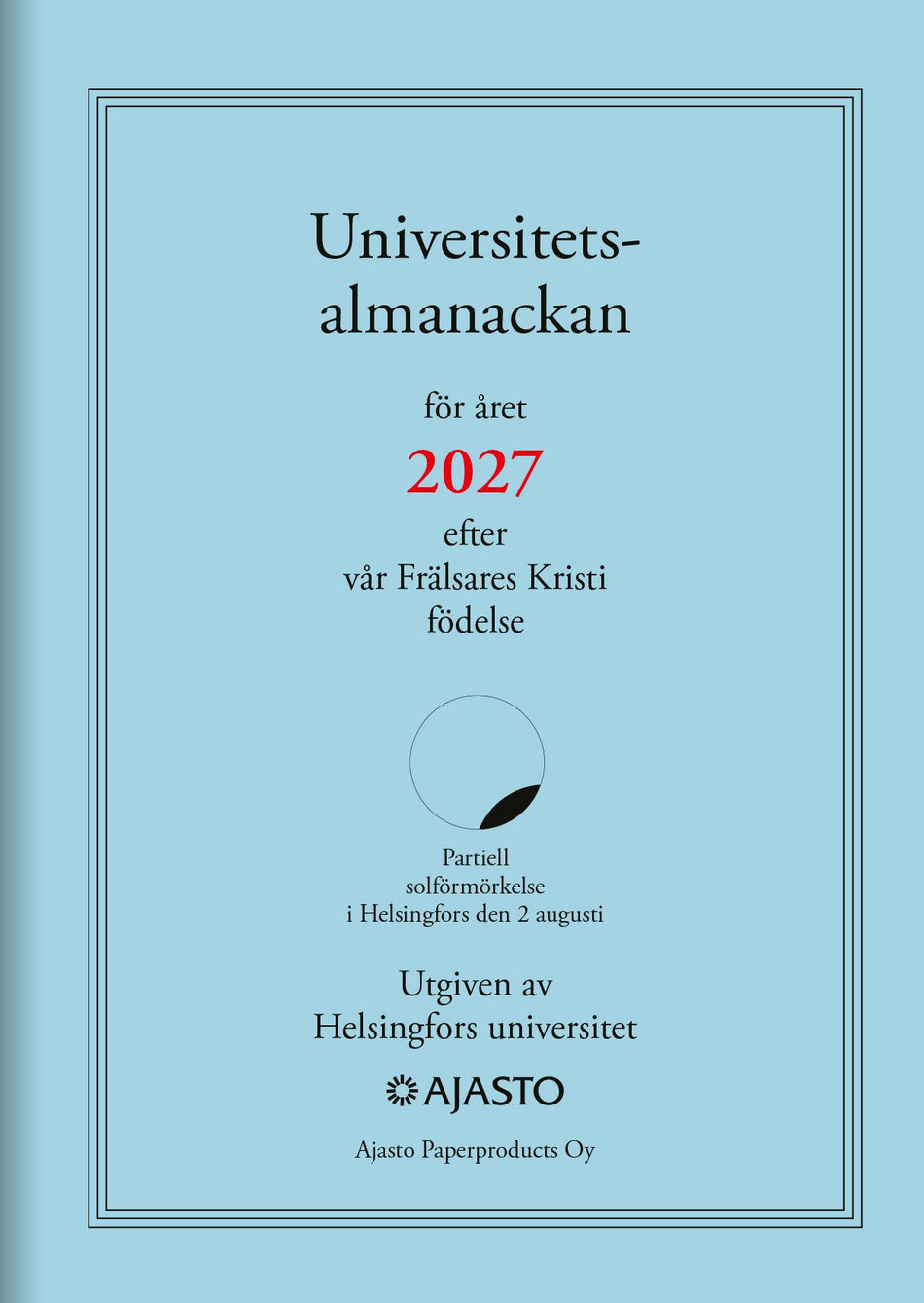 Valokuva tuotteesta Universitetsalmanackan 2027, kuuluu tuoteryhmään Tasku- ja pöytäkalenterit.