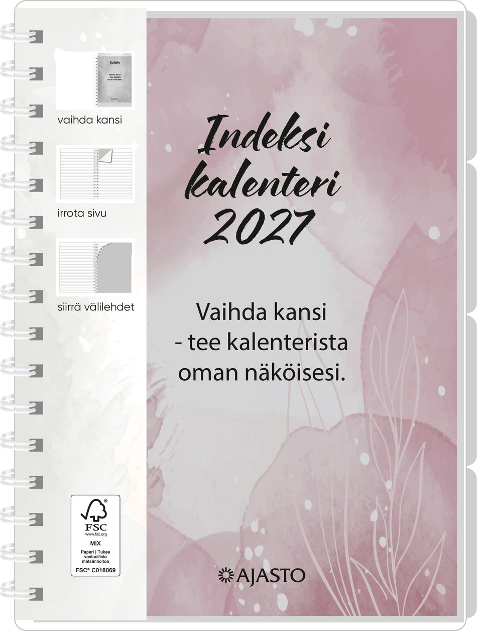 Valokuva tuotteesta Indeksi kalenteri 2027, kuuluu tuoteryhmään Tasku- ja pöytäkalenterit.