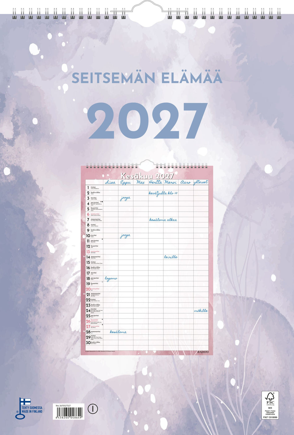 Valokuva tuotteesta Seitsemän elämää 2027, kuuluu tuoteryhmään Seinäkalenterit.