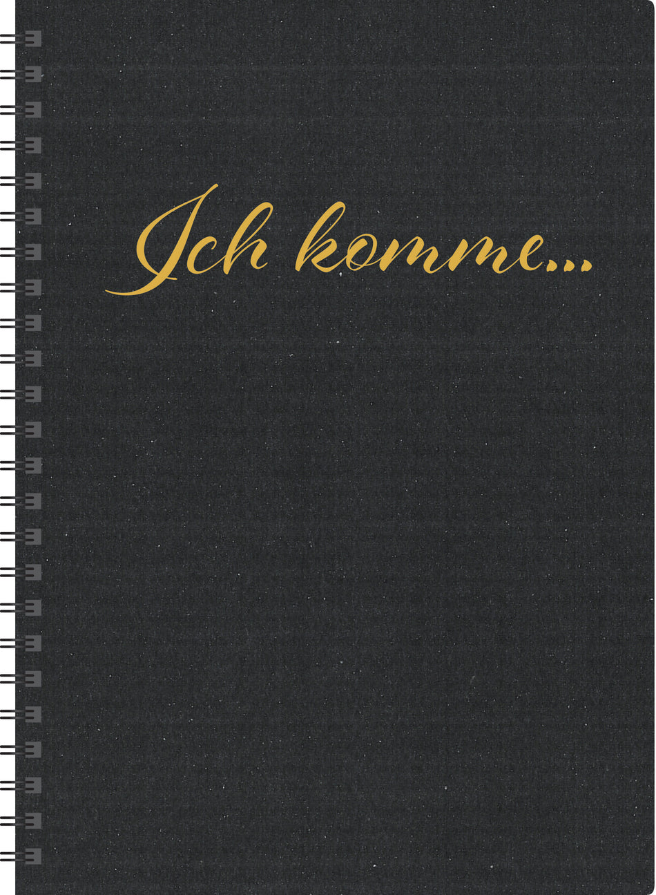 Valokuva tuotteesta Muistikirja A5 Ich komme, musta, kuuluu tuoteryhmään Muistikirjat.