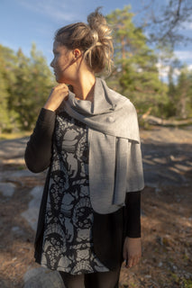 Kaulahuivi PaaPii merinovilla harmaa