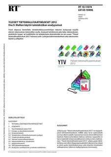 RT 10-11074 Yleiset tietomallivaatimukset 2012. Osa 9. Mallien käyttö talotekniikan analyyseissa (Versio 1.0, 2012)
