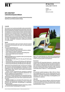RT 36-11113  EPS-eristeet. Lämmöneristystarvikkeet