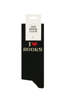 Sukat The Book Club 41-46 I Love Books, musta