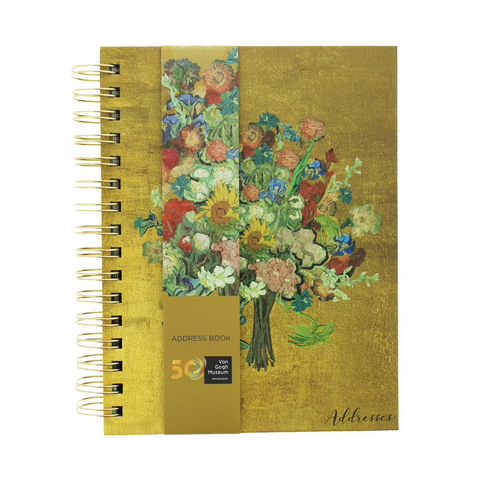 Valokuva tuotteesta Osoitekirja Van Gogh Vincent's flowers, kuuluu tuoteryhmään Vieras- ja mökkikirjat.