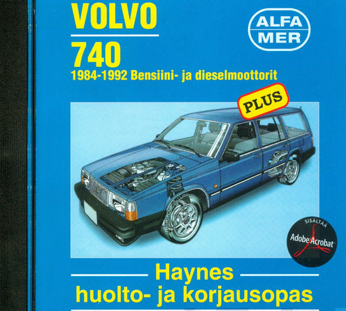 Volvo 740 1984-1992 Bensiini- ja dieselmoottorit (cd-rom)
