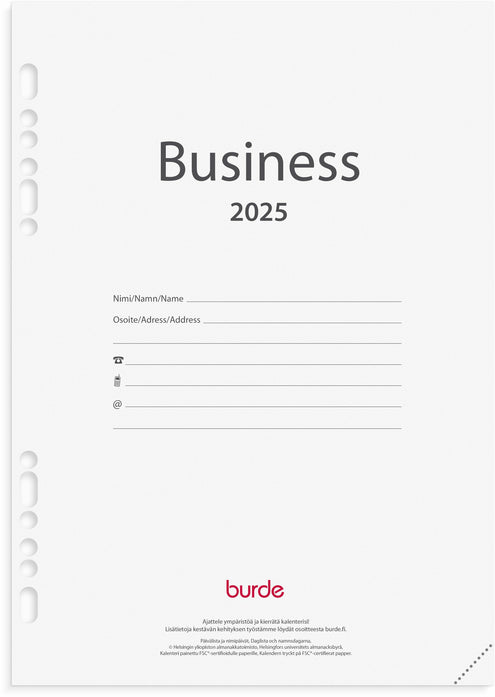 Business kalenteripaketti 12 kk 2025