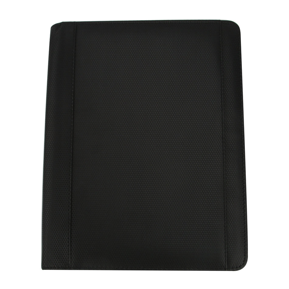 Valokuva tuotteesta Kokouskansio PU musta, A4 lehtiölle, sisältää avolehtiön, kuuluu tuoteryhmään Mapit ja kansiot.