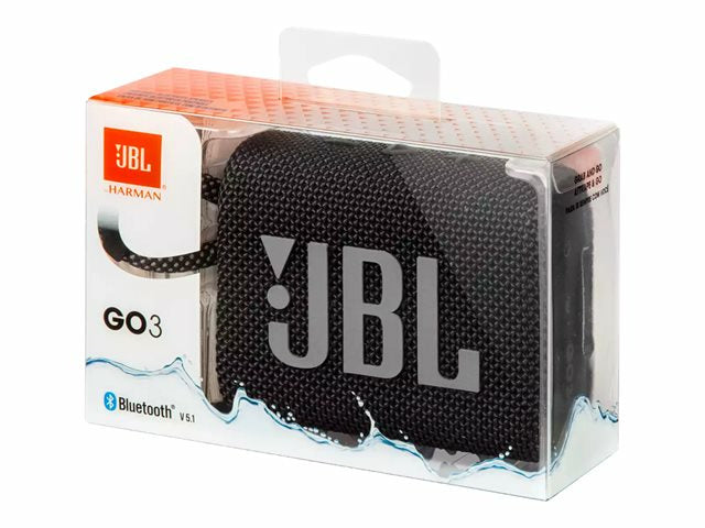 Valokuva tuotteesta Mobiilikaiutin JBL Go 3 musta, kuuluu tuoteryhmään Elektroniikka.