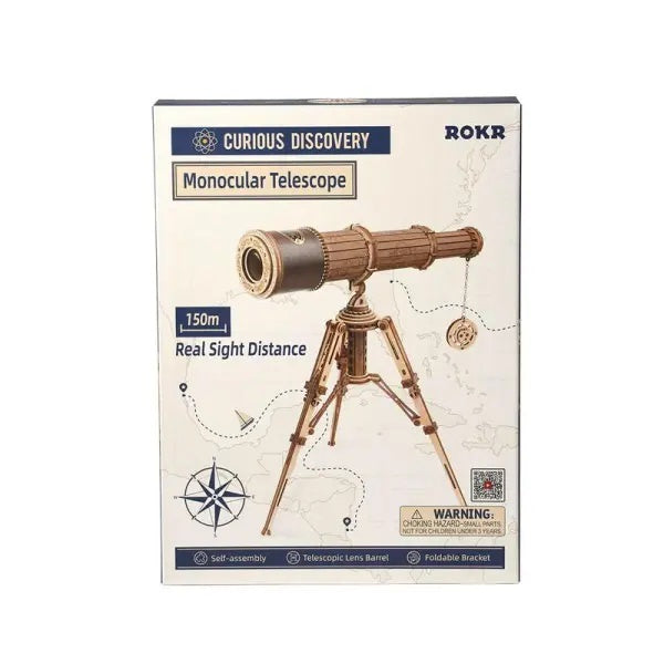Valokuva tuotteesta Koottava puinen pienoismalli Monocular Telescope, kuuluu tuoteryhmään Lelut.