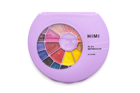 Akvarellivärisetti 24 väriä HIMI Semi-moist Purple Edition