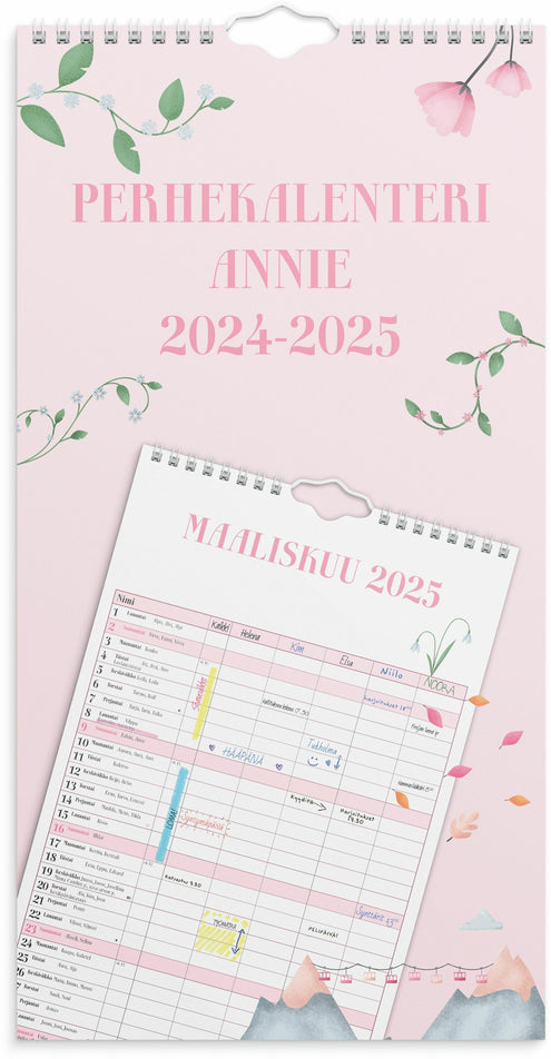 Perhekalenteri Annie 2024-2025 (lukuvuosikalenteri)