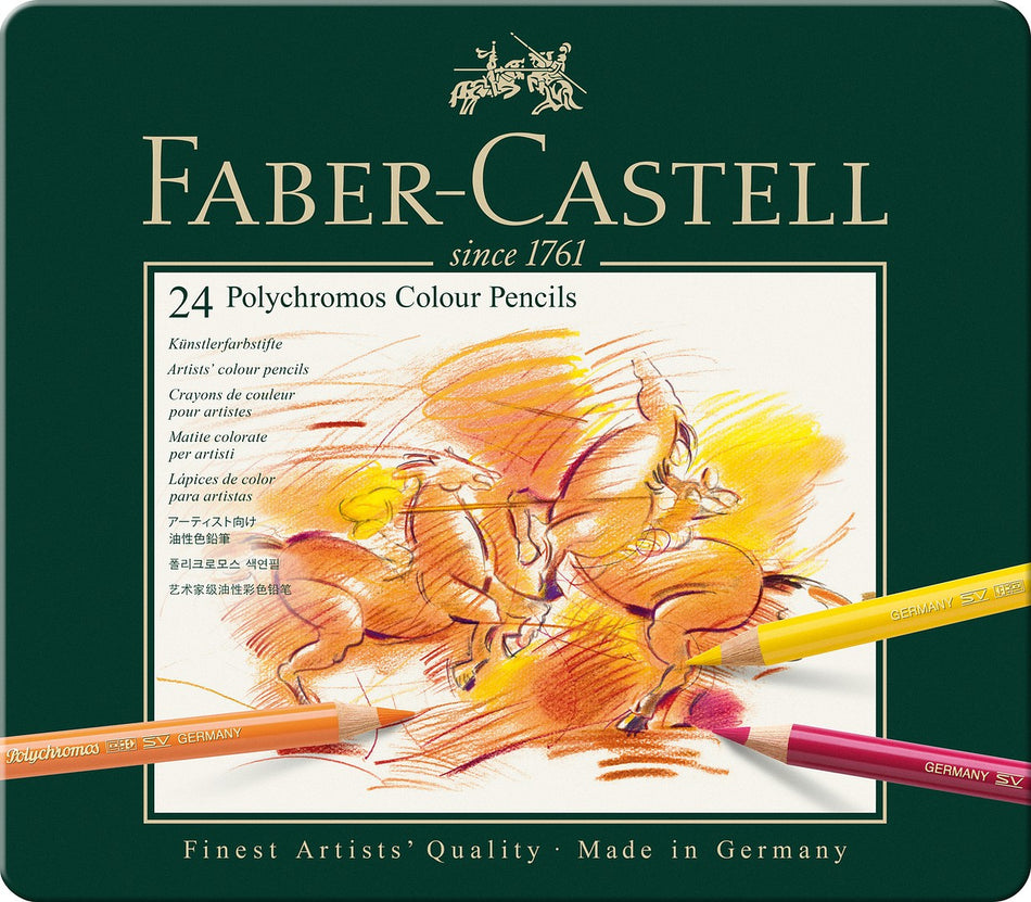 Valokuva tuotteesta Värikynä 24 kpl Polychromos Faber-Castell, kuuluu tuoteryhmään Taidetarvikkeet.