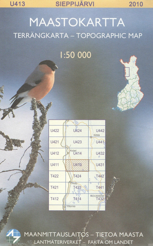 Maastokartta U413 Sieppijärvi 1:50 000