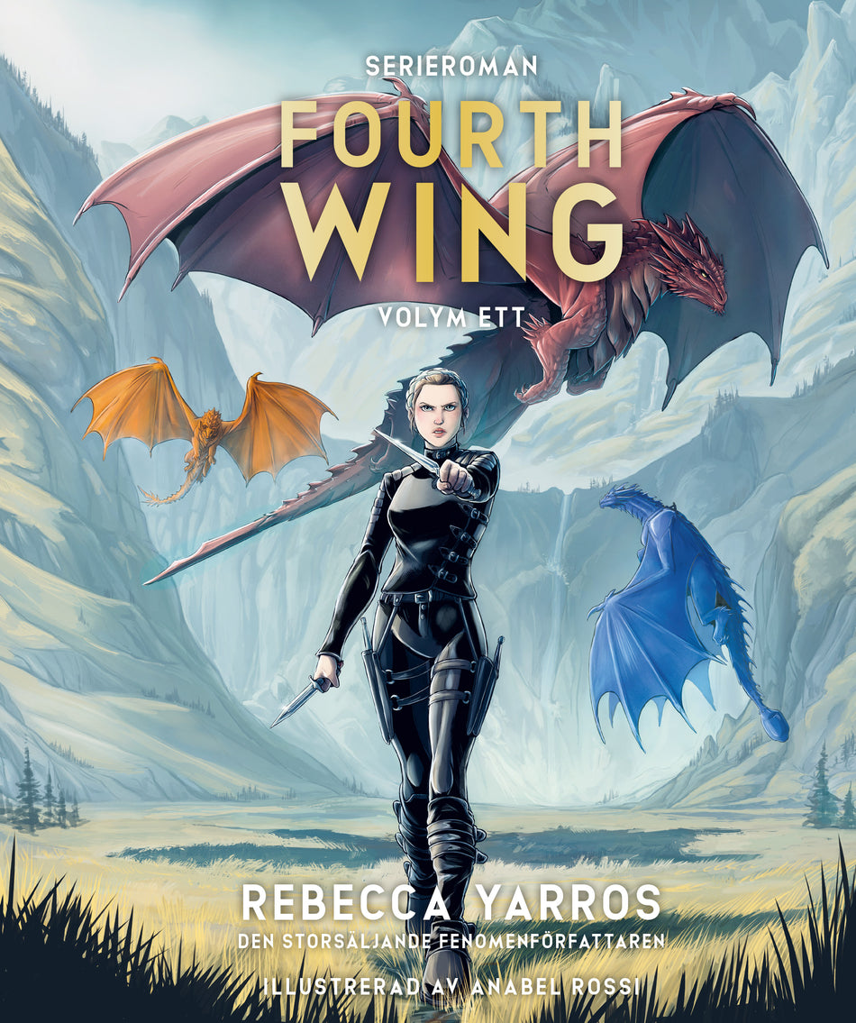 Valokuva kirjasta Rebecca Yarros Fourth Wing Serieroman Volym ett : Svenskt utgåva, kuuluu tuoteryhmään Ruots lapset nuoret ja sarjakuvat.