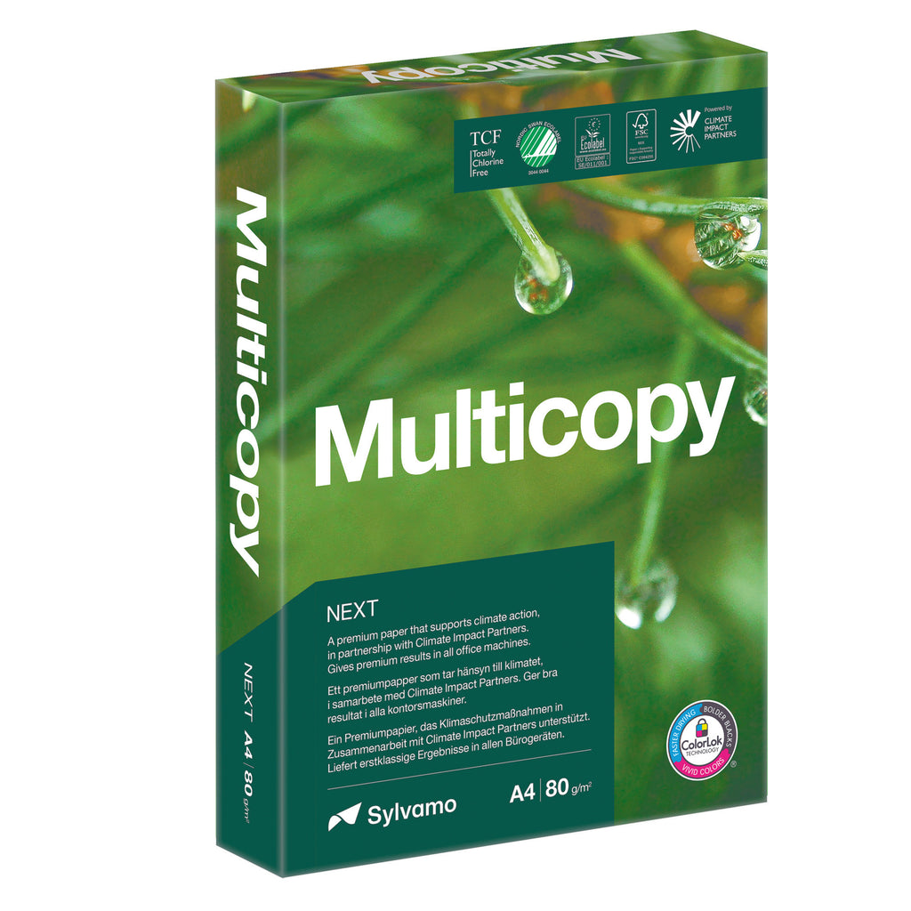 Kopiopaperi A4/500 80g valkoinen Multicopy Next | Suomalainen.com