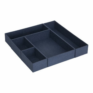 Valokuva tuotteesta Lokerikkosetti Bigso Emma 5 kpl Dark Blue, kuuluu tuoteryhmään Säilytystarvikkeet.