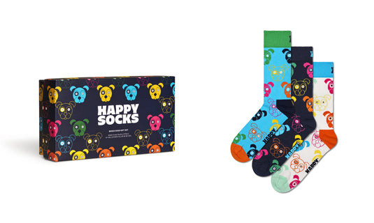 Sukat Happy Socks MIxed Dog 41-46 Lahjapakkaus 3 paria