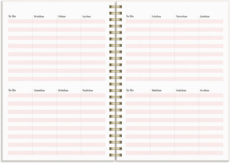 Life Planner Pink A5 2026-2027 (lukuvuosikalenteri)