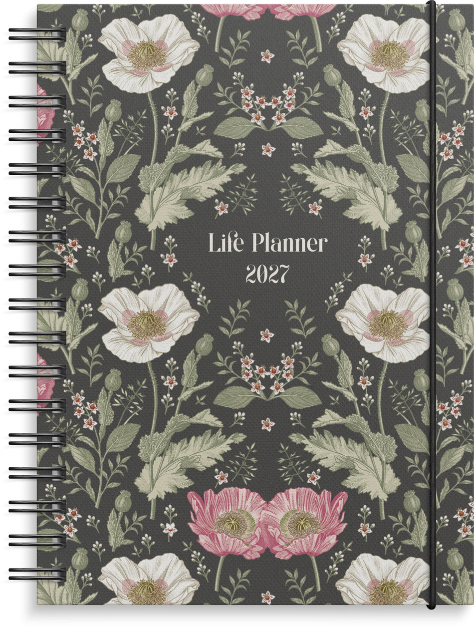 Valokuva tuotteesta Life Planner Floral A6 2027, kuuluu tuoteryhmään Tasku- ja pöytäkalenterit.