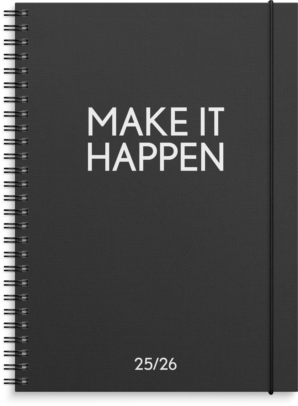 Valokuva tuotteesta Make It Happen 2025-2026 (lukuvuosikalenteri), kuuluu tuoteryhmään Lukuvuosikalenterit.