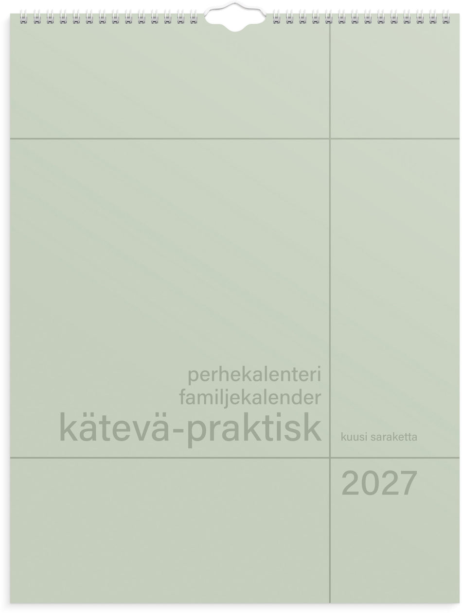 Valokuva tuotteesta Perhekalenteri  Kätevä 2027, kuuluu tuoteryhmään Seinäkalenterit.