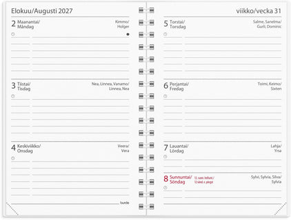 Opiskelijan kalenteri Fashionline 2026-2027 (lukuvuosikalenteri)