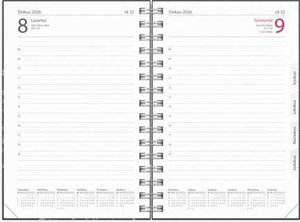 Päiväkirja Story kukka 2026