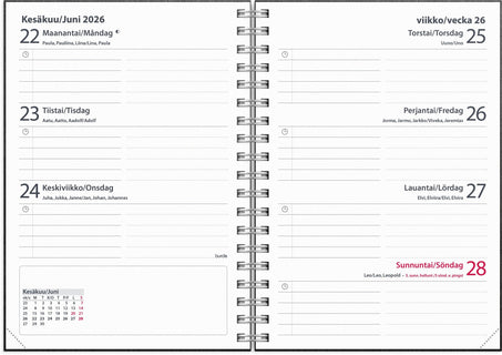 Senator Ariane A6 2026-2027 (lukuvuosikalenteri)